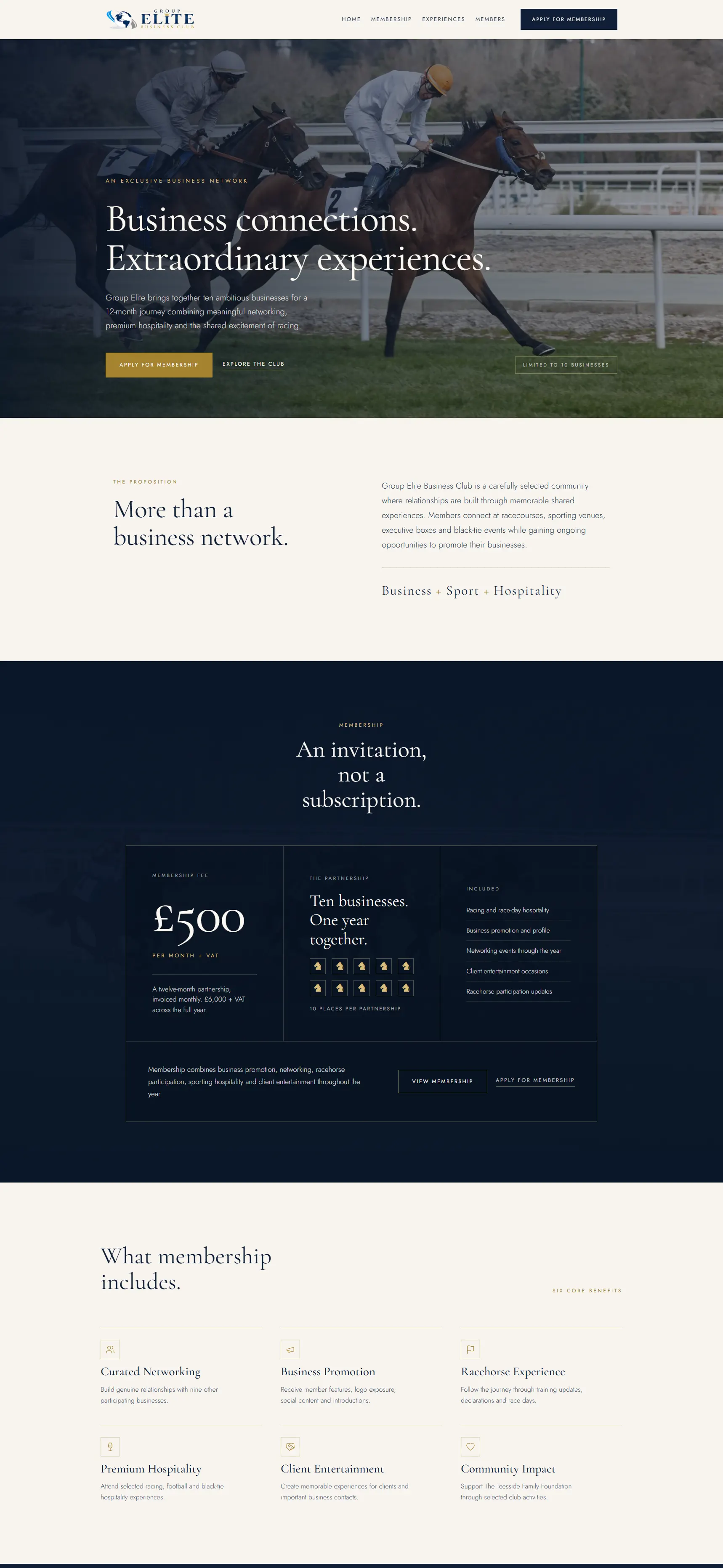 Group Elite website screenshot