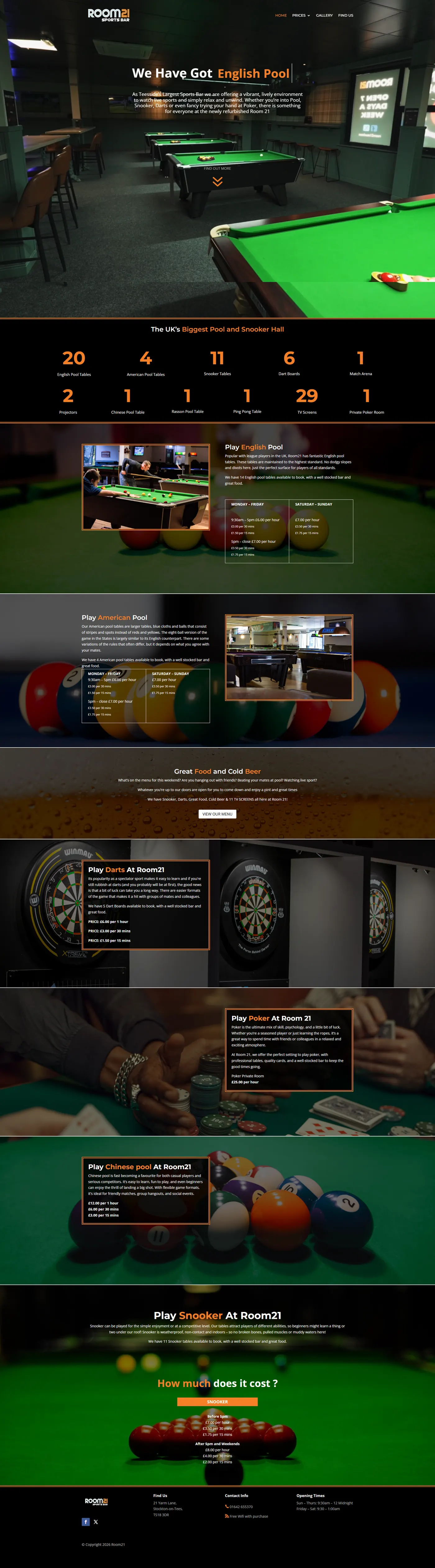 Room21 website screenshot