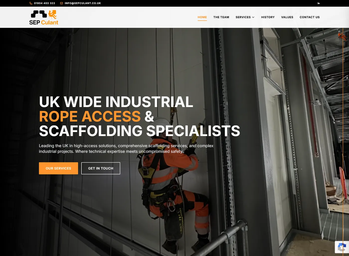 Sepculant website screenshot